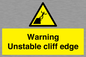 WL7474: Warning unstable cliff edge
