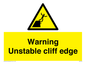 WL7474: Warning unstable cliff edge