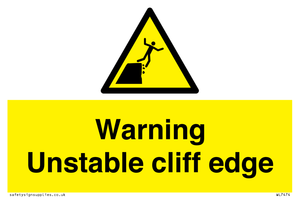 WL7474: Warning unstable cliff edge