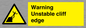 WL7474: Warning unstable cliff edge
