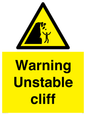 WL7475: Warning unstable cliff