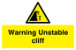 WL7475: Warning unstable cliff