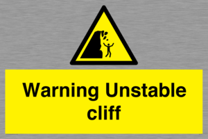 WL7475: Warning unstable cliff