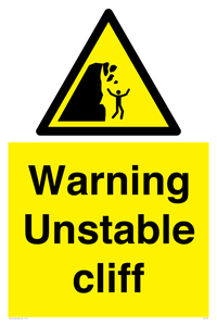 WL7475: Warning unstable cliff