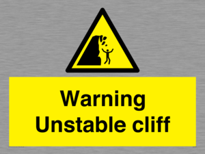 WL7475: Warning unstable cliff