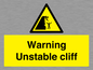 WL7475: Warning unstable cliff