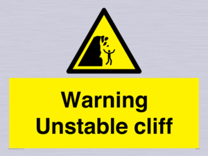 WL7475: Warning unstable cliff