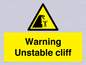 WL7475: Warning unstable cliff
