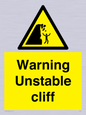 WL7475: Warning unstable cliff