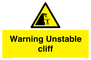 WL7475: Warning unstable cliff