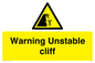 WL7475: Warning unstable cliff