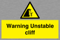 WL7475: Warning unstable cliff