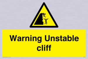 WL7475: Warning unstable cliff