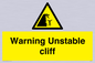 WL7475: Warning unstable cliff