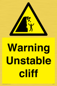 WL7475: Warning unstable cliff