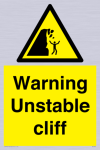 WL7475: Warning unstable cliff
