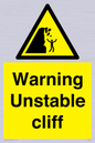 WL7475: Warning unstable cliff
