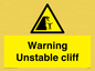 WL7475: Warning unstable cliff