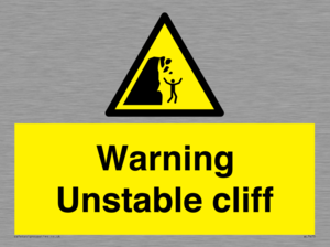 WL7475: Warning unstable cliff