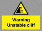 WL7475: Warning unstable cliff