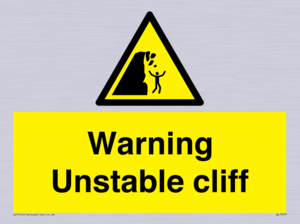 WL7475: Warning unstable cliff