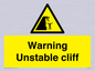 WL7475: Warning unstable cliff