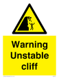 WL7475: Warning unstable cliff