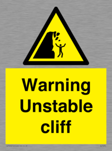 WL7475: Warning unstable cliff