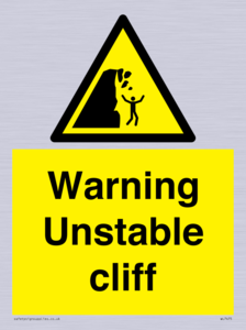 WL7475: Warning unstable cliff