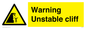 WL7475: Warning unstable cliff