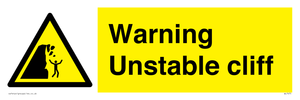 WL7475: Warning unstable cliff