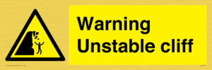 WL7475: Warning unstable cliff