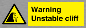 WL7475: Warning unstable cliff