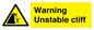 WL7475: Warning unstable cliff