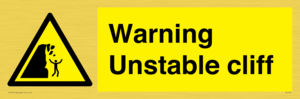 WL7475: Warning unstable cliff