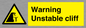 WL7475: Warning unstable cliff