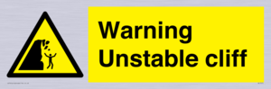 WL7475: Warning unstable cliff