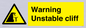WL7475: Warning unstable cliff