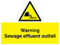 WL7476: Warning Sewage effluent outfall