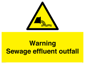 WL7476: Warning Sewage effluent outfall