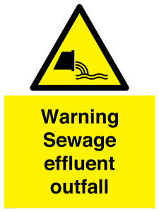 WL7476: Warning Sewage effluent outfall