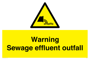 WL7476: Warning Sewage effluent outfall