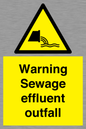 WL7476: Warning Sewage effluent outfall
