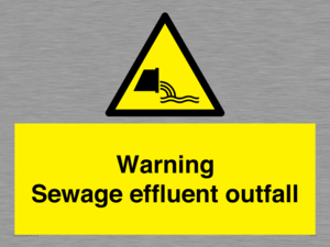 WL7476: Warning Sewage effluent outfall