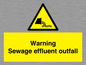 WL7476: Warning Sewage effluent outfall