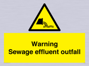 WL7476: Warning Sewage effluent outfall