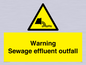WL7476: Warning Sewage effluent outfall