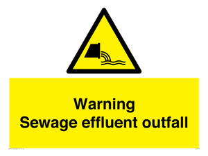 WL7476: Warning Sewage effluent outfall