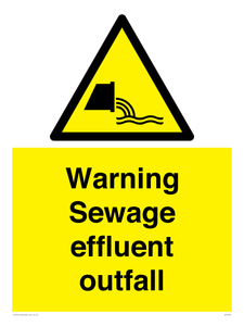 WL7476: Warning Sewage effluent outfall