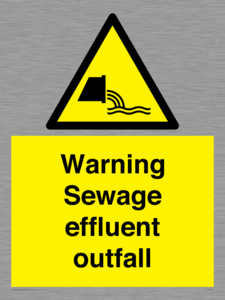 WL7476: Warning Sewage effluent outfall